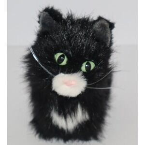 American Girl Licorice Cat Black White Tuxedo Plush Kitten Green Eyes Pet